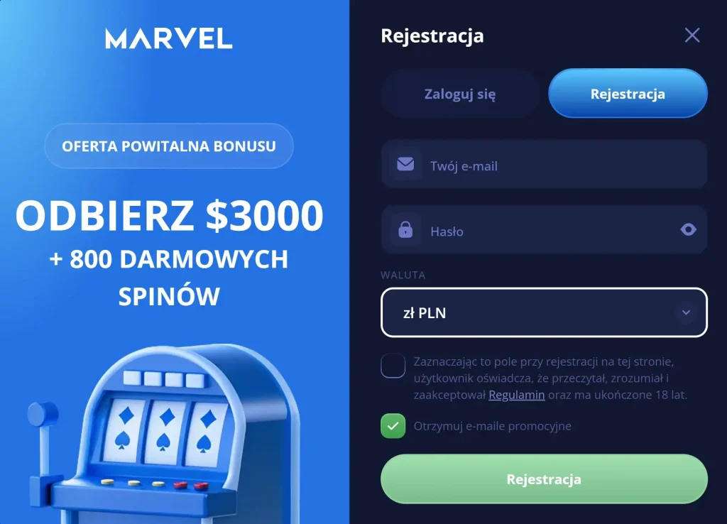 Marvel Casino login